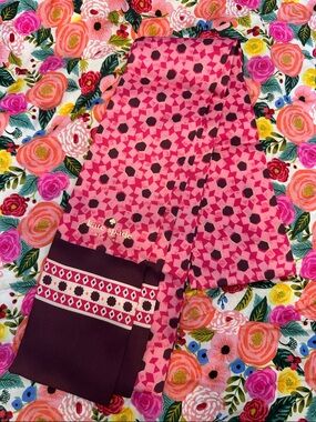 kate spade Geometric Silk Scarf